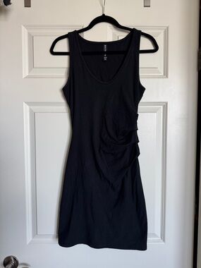 open lace back dress Graphite
